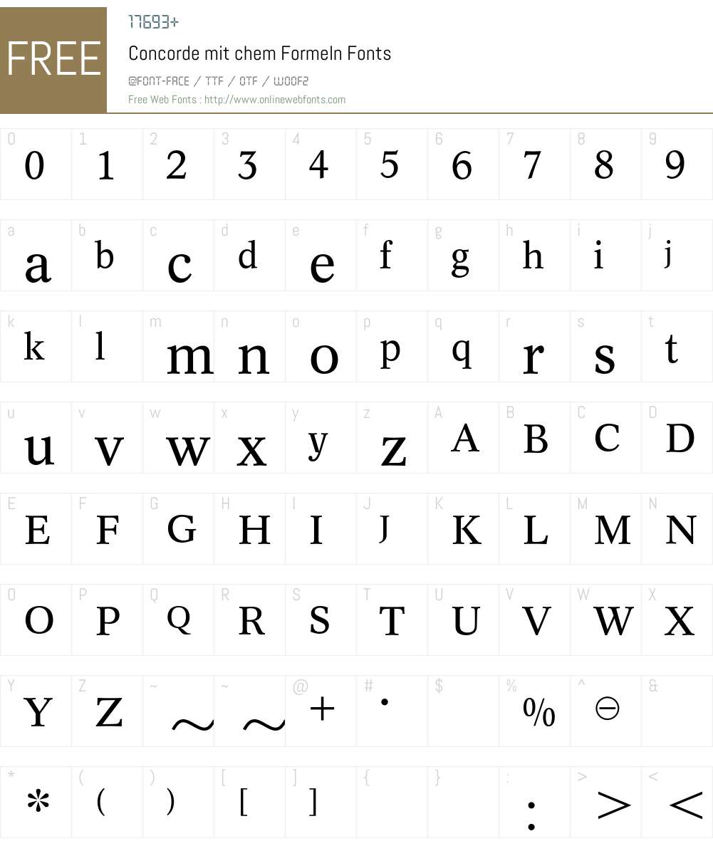 ConcordeChem BQ Font Screenshots