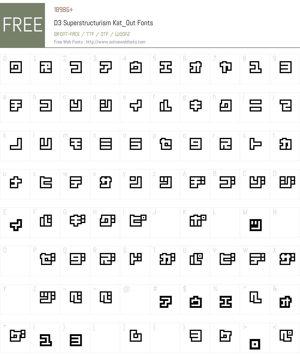 D3 Superstructurism Kat_Out Font Screenshots