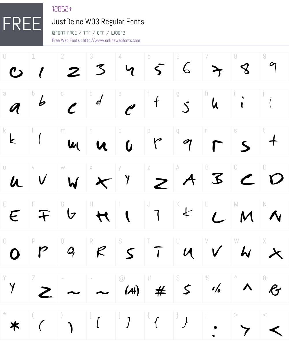 Just Deine Font Screenshots