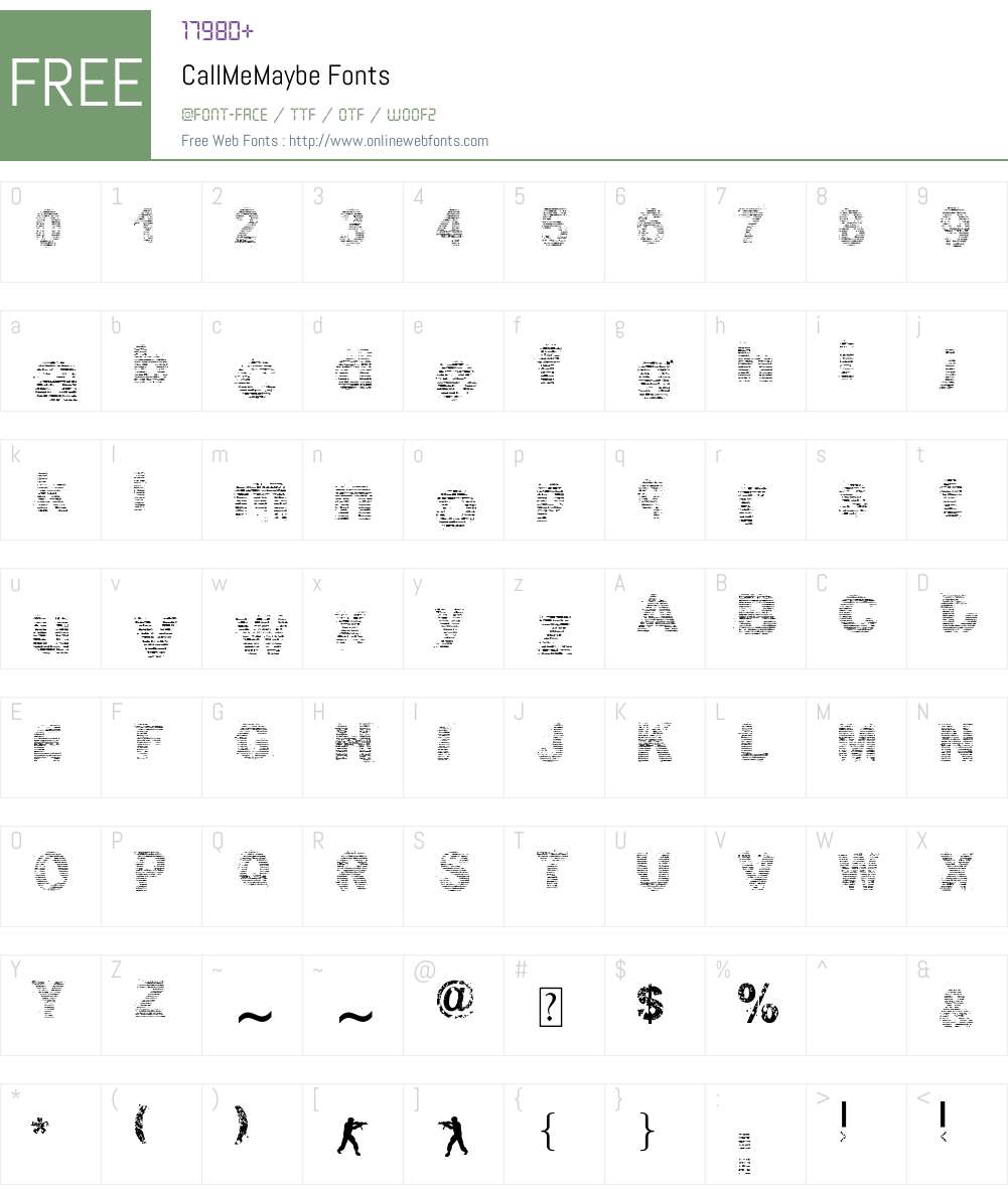CallMeMaybe Font Screenshots