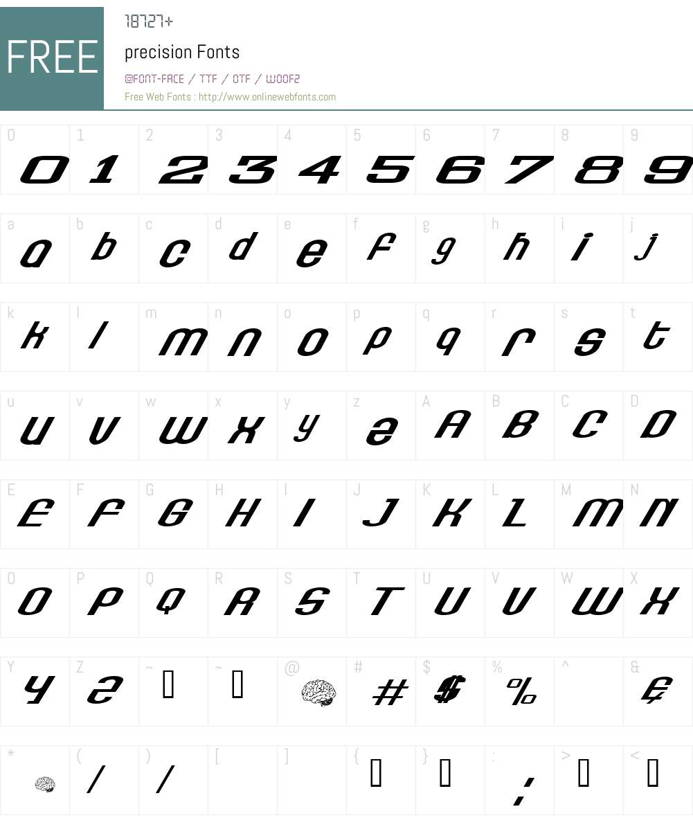 precision Font Screenshots
