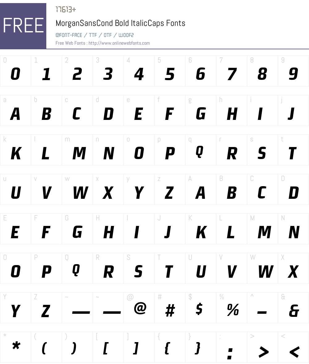 MorganSansCond Font Screenshots