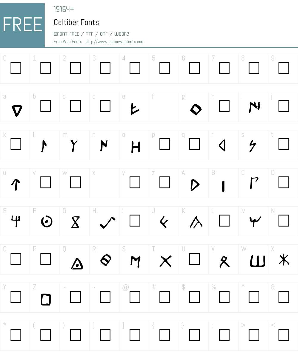 Celtiber Font Screenshots