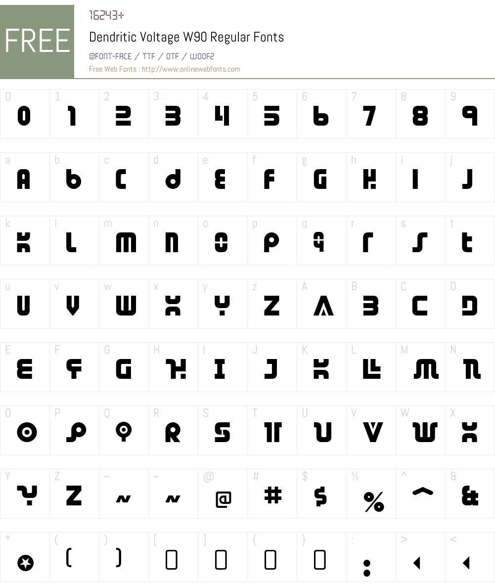 DendriticVoltageW90-Rg Font Screenshots