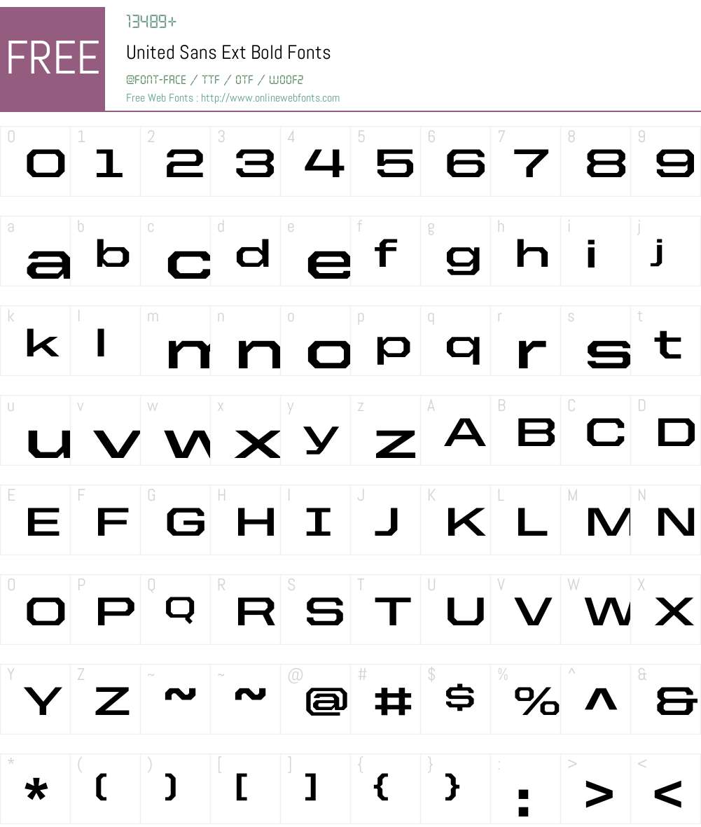 United Sans Ext Font Screenshots