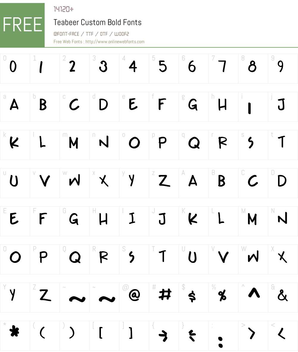 Teabeer Custom Font Screenshots