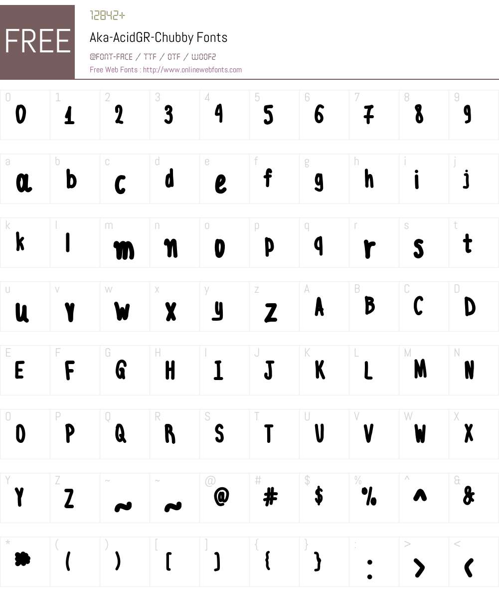 Aka-AcidGR-Chubby Font Screenshots