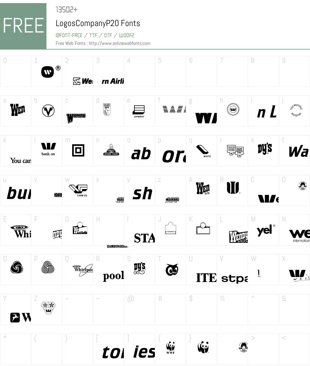 LogosCompany Font Screenshots