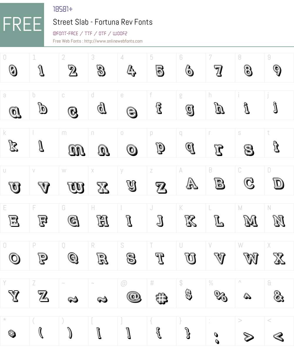 Street Slab - Fortuna Rev Font Screenshots