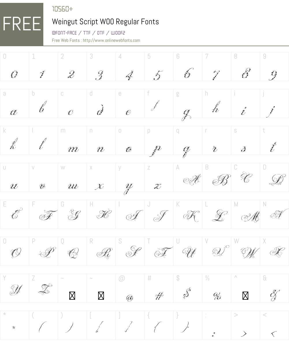 WeingutScriptW00-Regular Font Screenshots