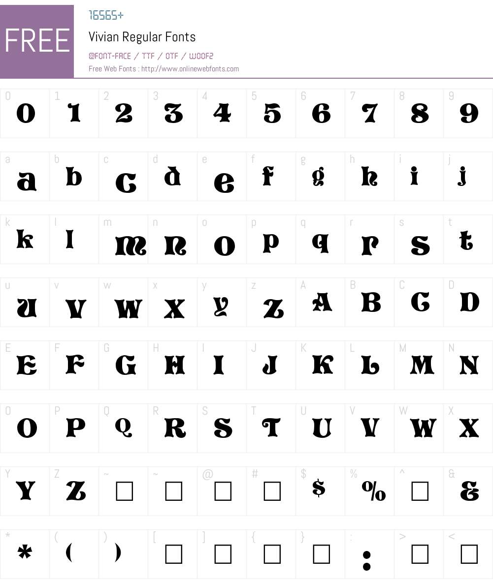 Vivian Font Screenshots