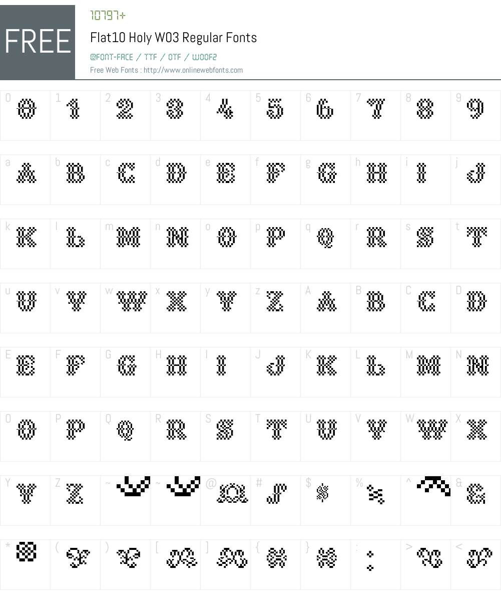 Flat10 Holy Font Screenshots