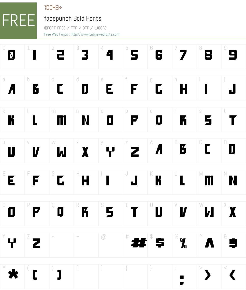 facepunch Font Screenshots
