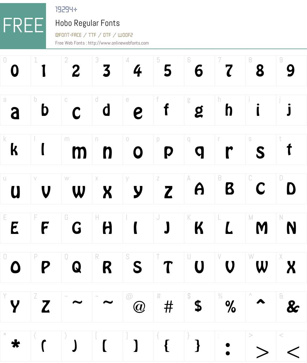 Hobo Font Screenshots