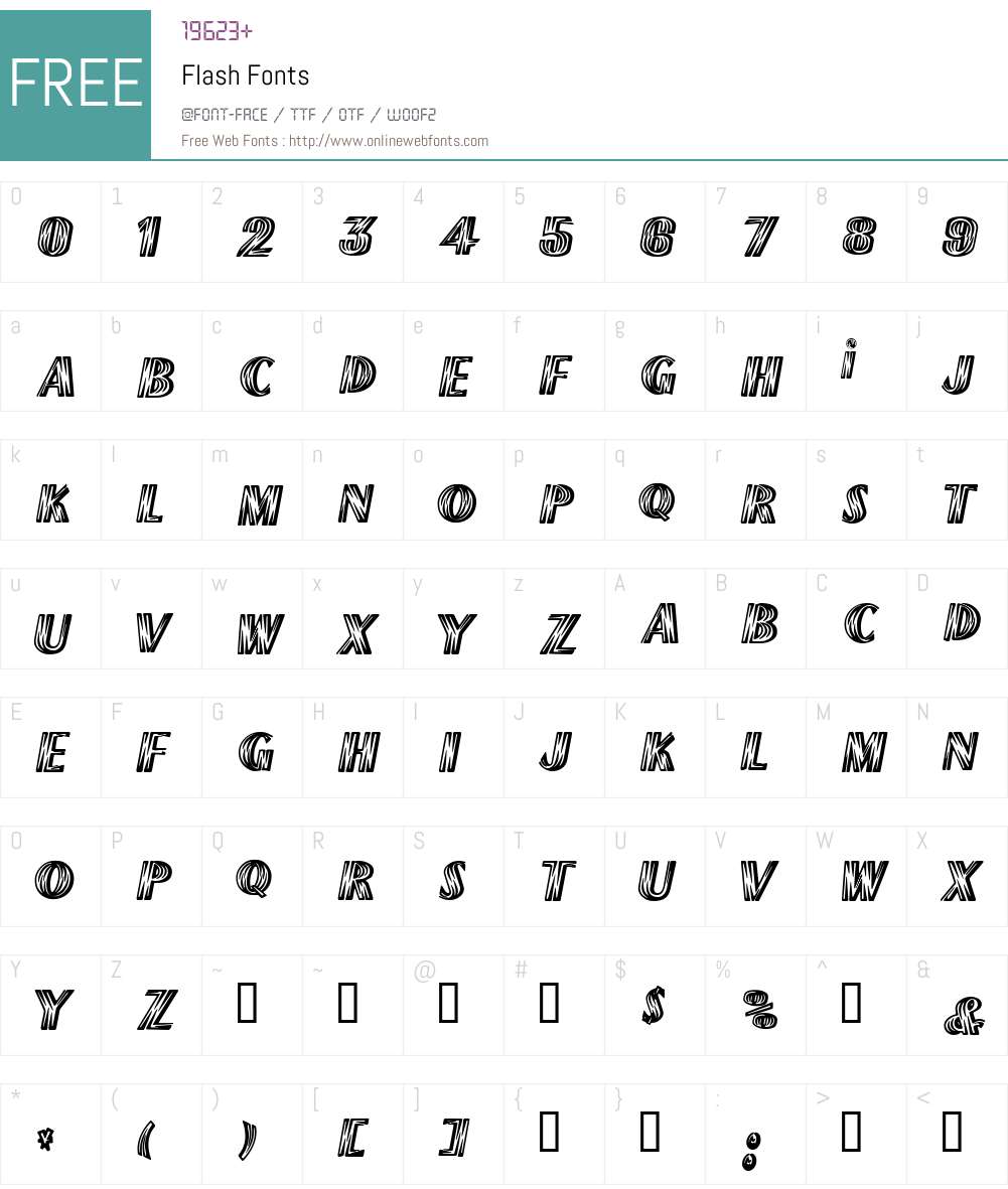 Flash Font Screenshots
