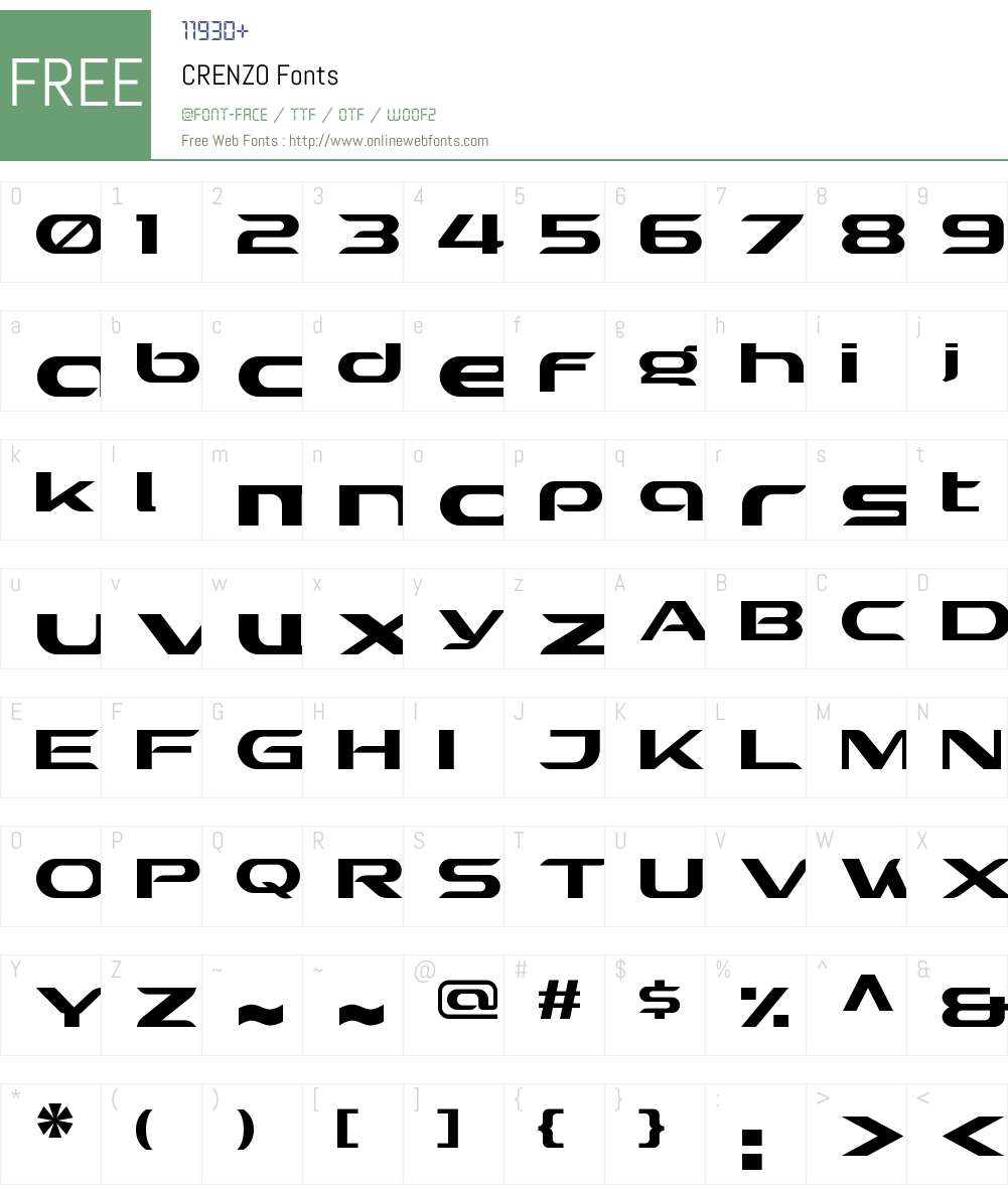 CRENZO 1.001;Fontself Maker 3.5.4 Fonts Free Download - OnlineWebFonts.COM
