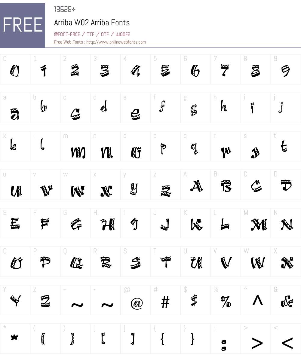 Arriba Font Screenshots