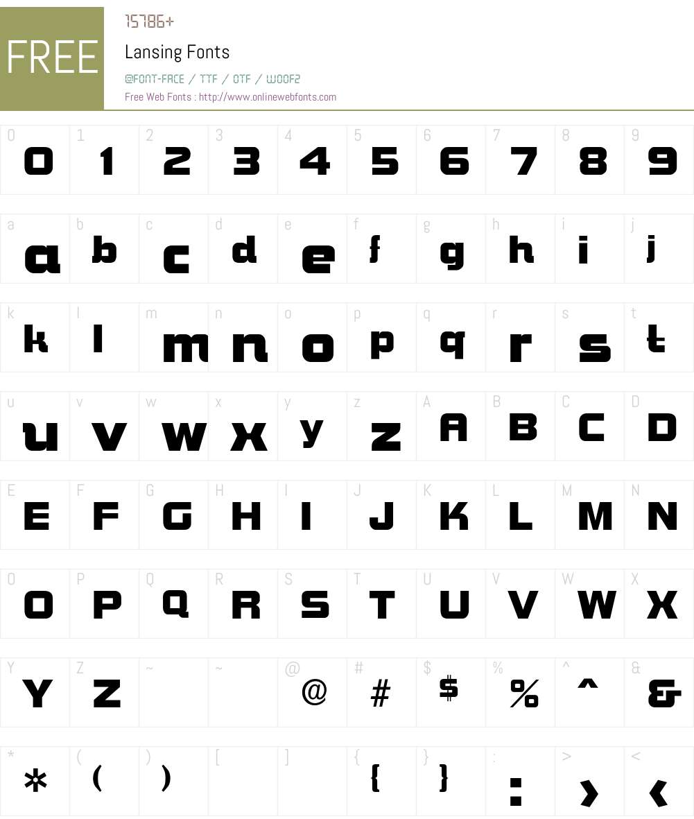 Lansing Font Screenshots