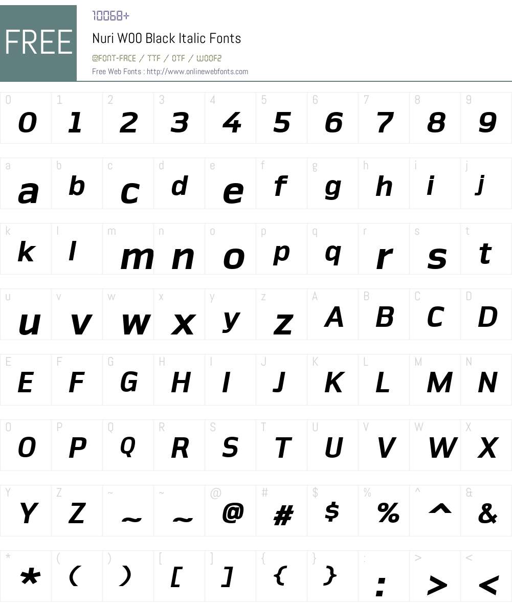 Nuri Font Screenshots