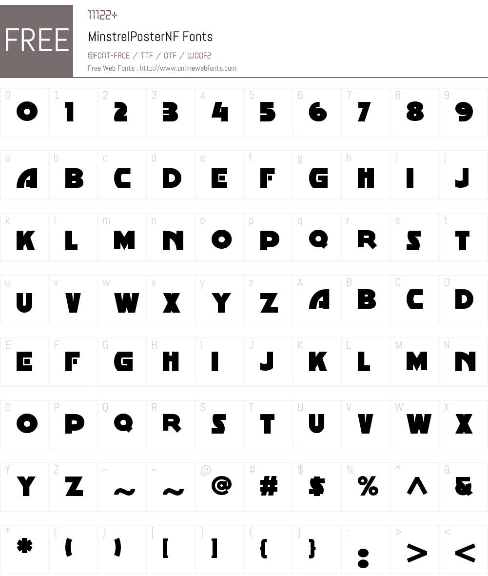 Minstrel Poster NF Font Screenshots