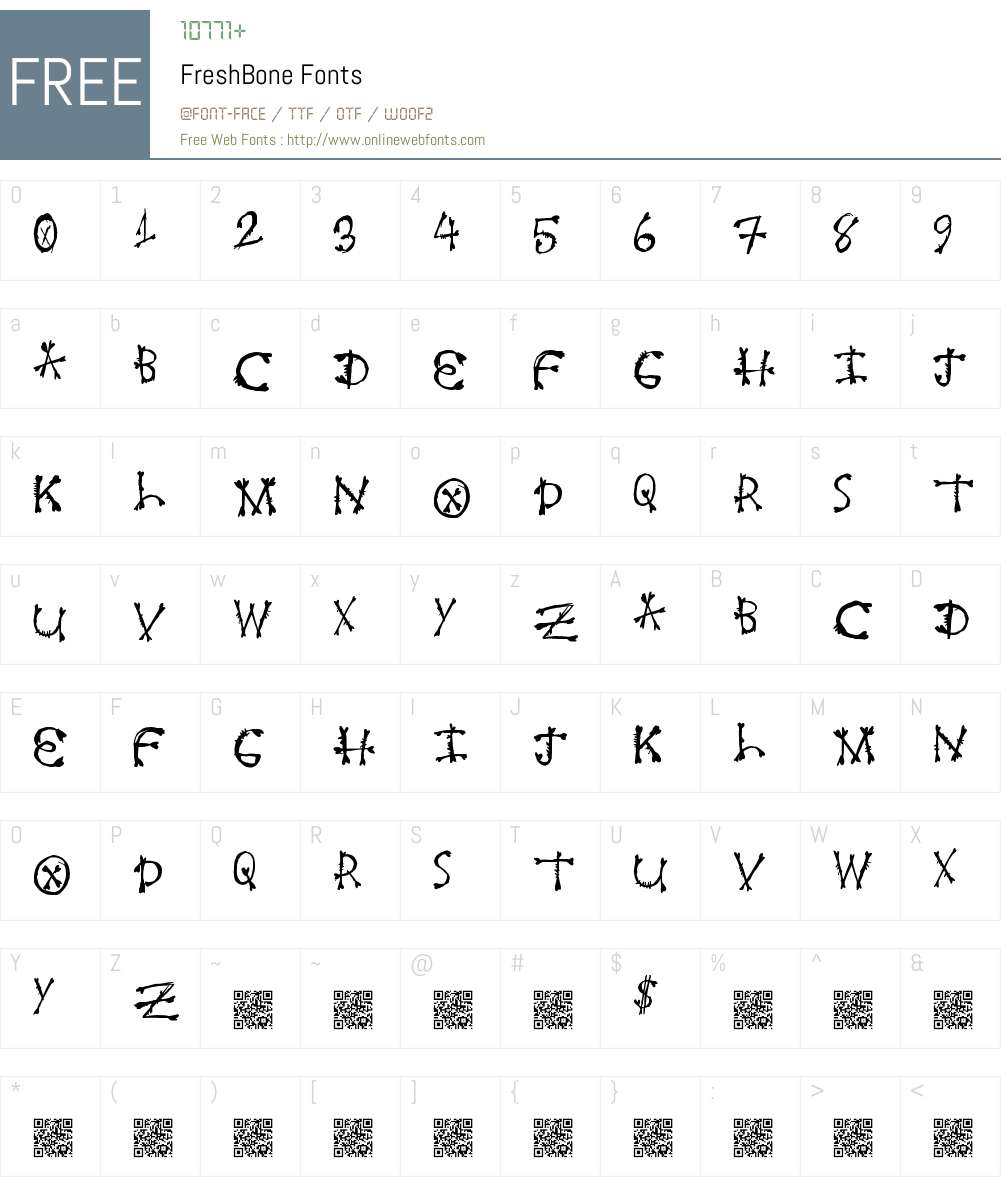 FreshBone Font Screenshots