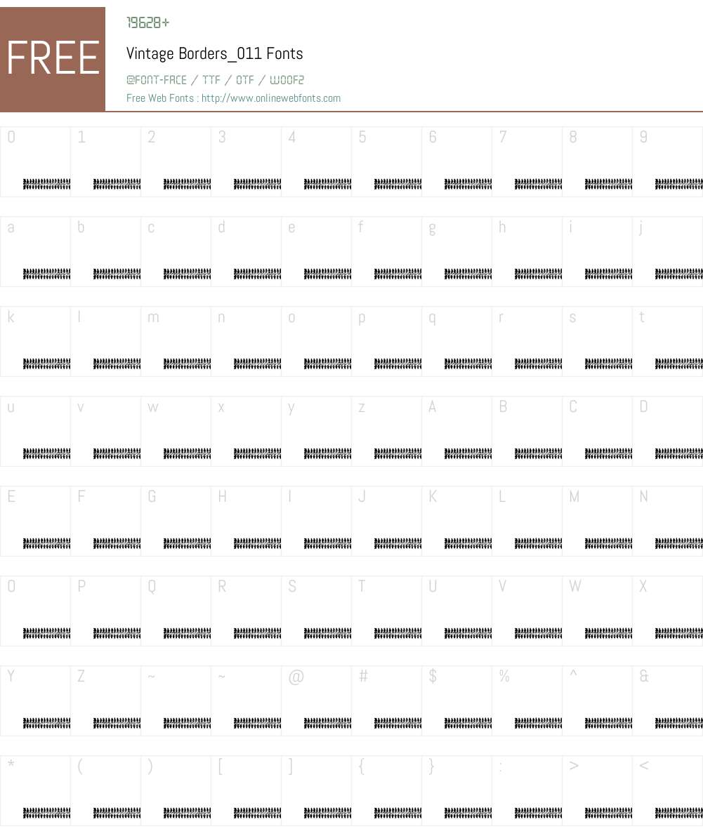 Vintage Borders_011 Font Screenshots
