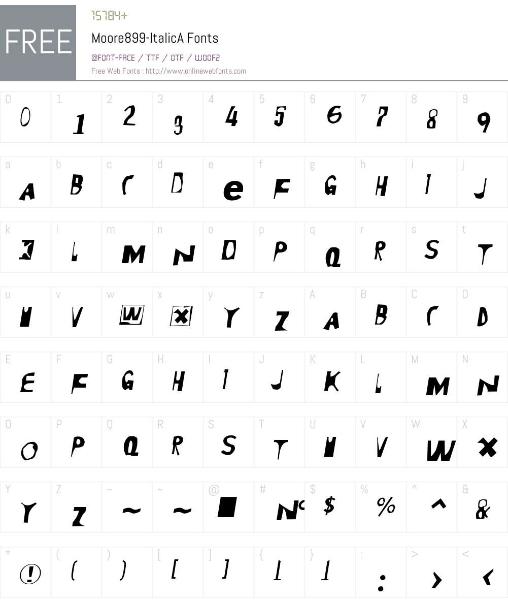 Moore899 Font Screenshots
