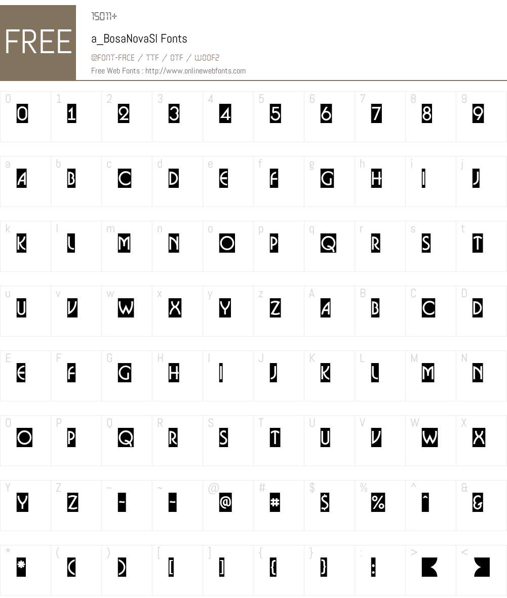 a_BosaNovaSl Font Screenshots