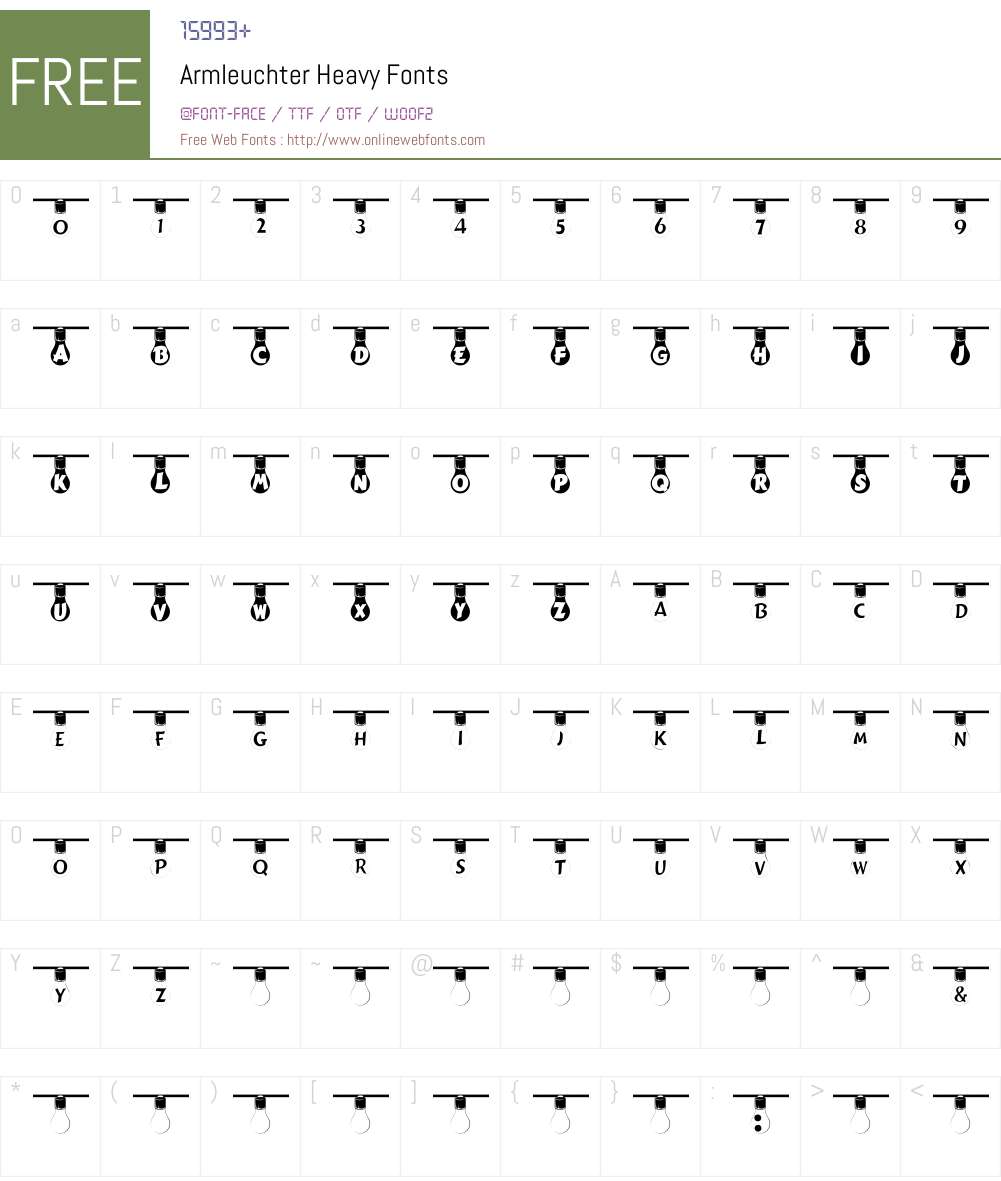 Armleuchter Font Screenshots