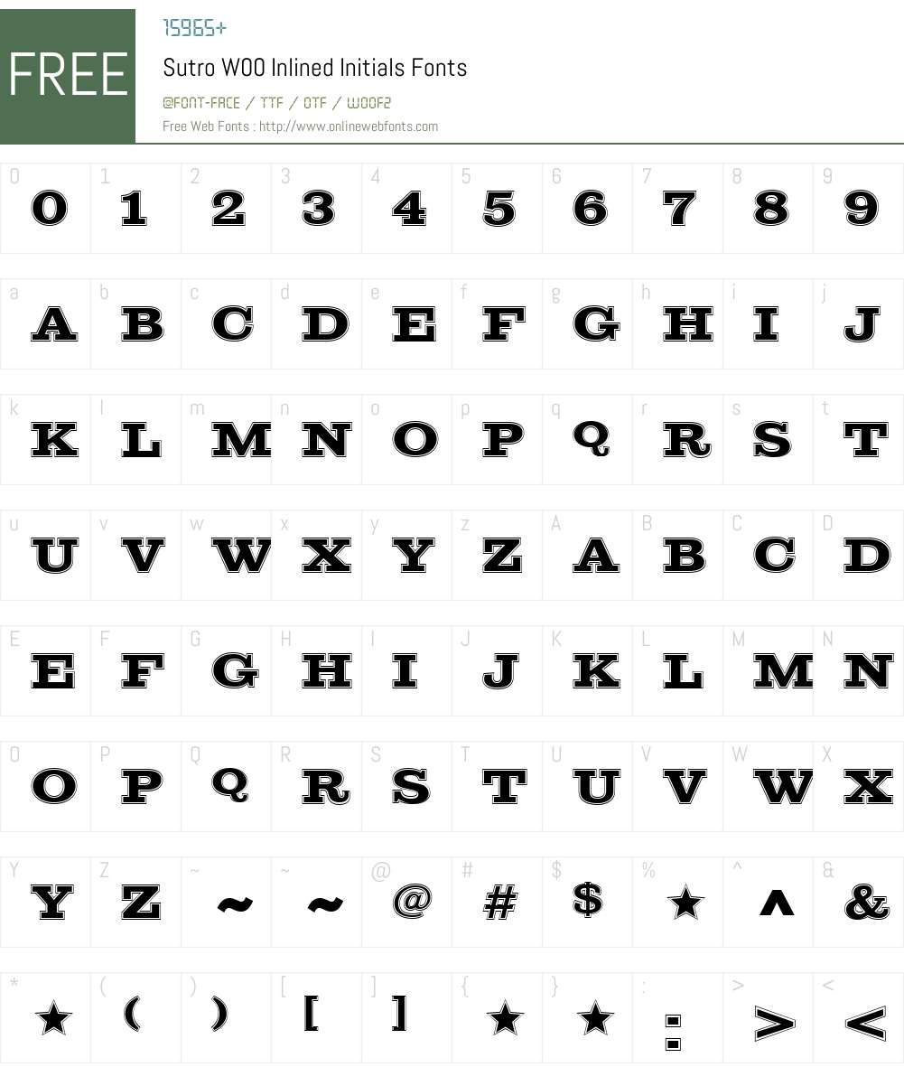 SutroW00-InlinedInitials Font Screenshots