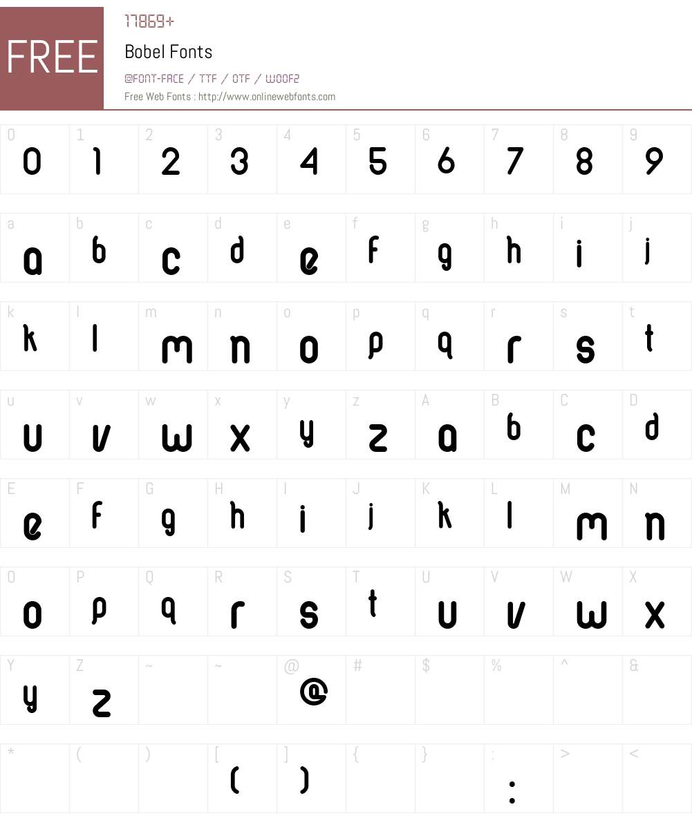 Bobel Font Screenshots