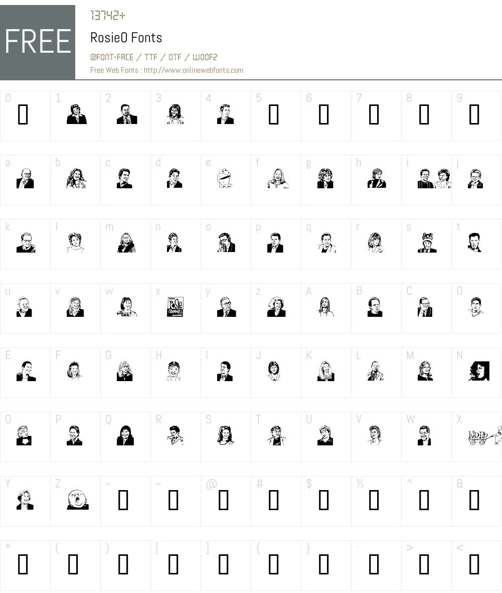 RosieO Font Screenshots