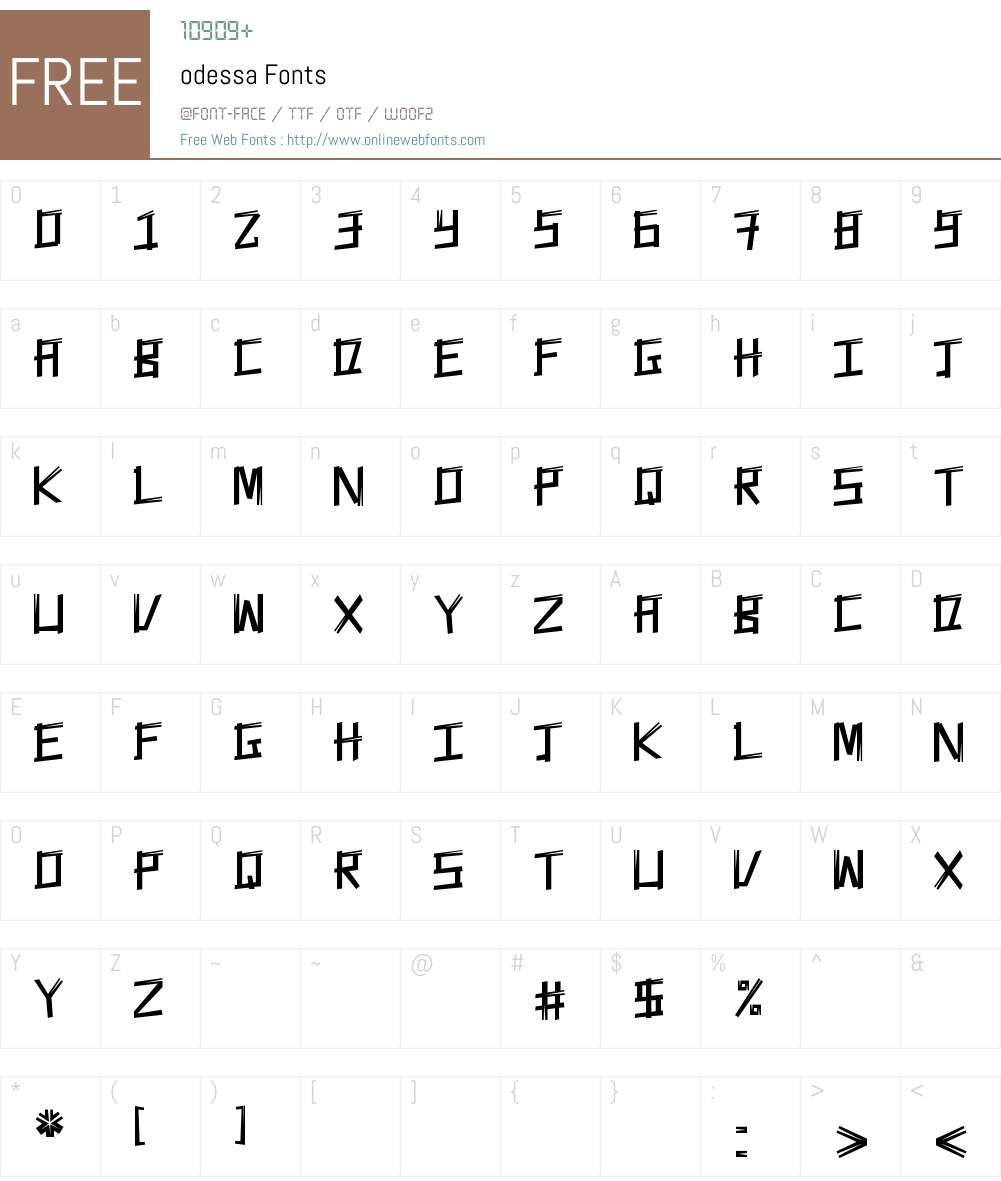 odessa Font Screenshots
