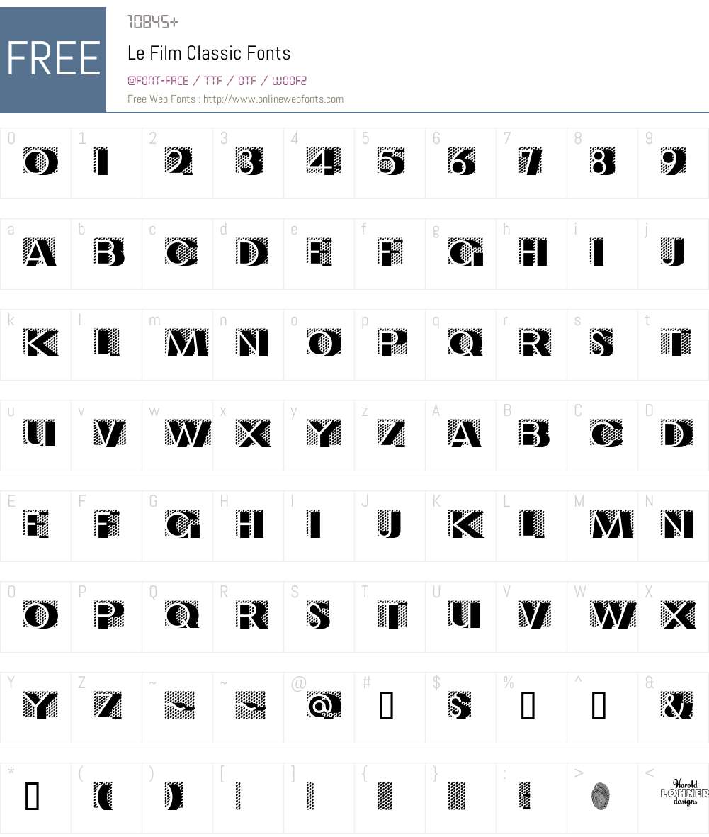 Le Film Font Screenshots