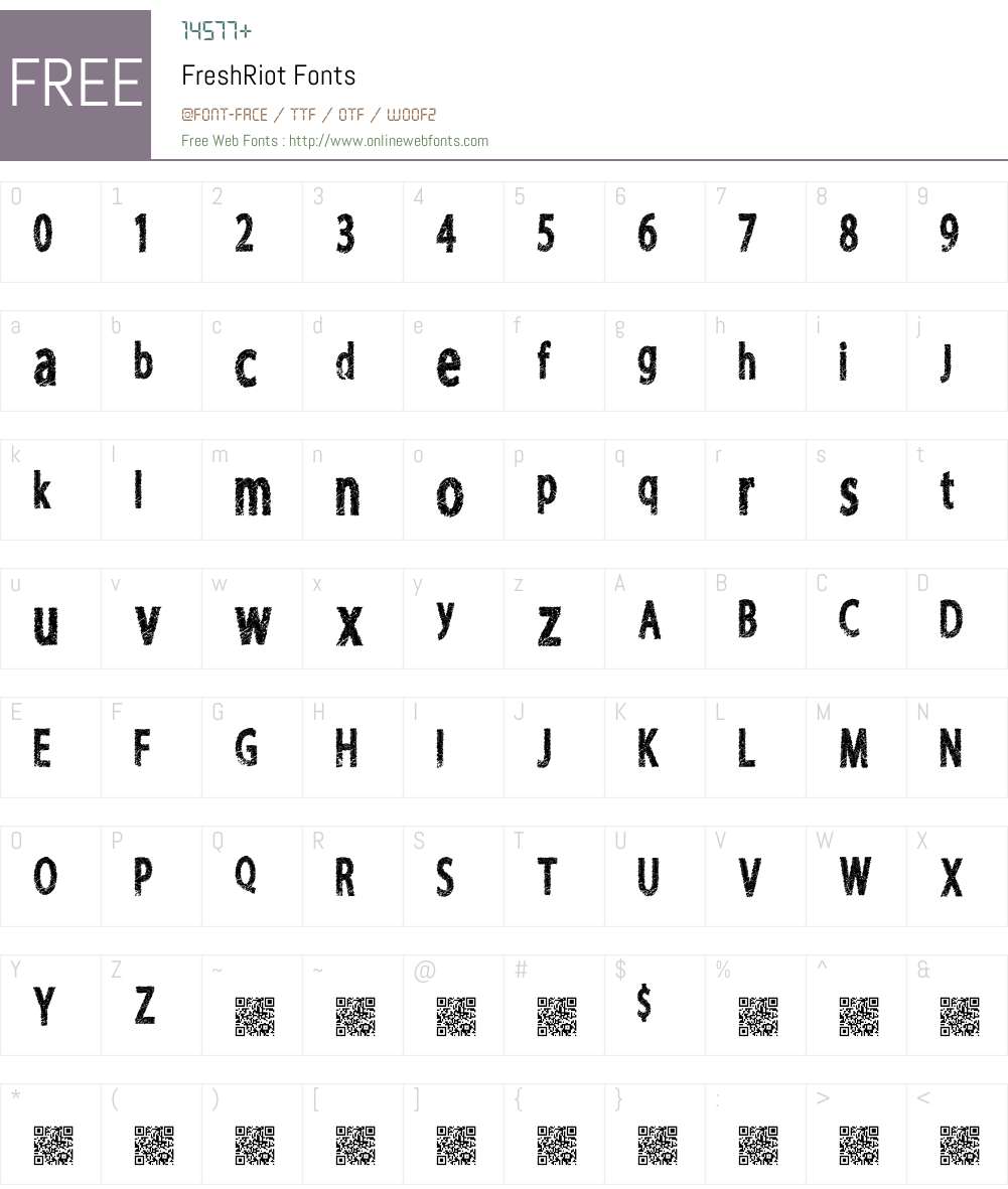 FreshRiot Font Screenshots