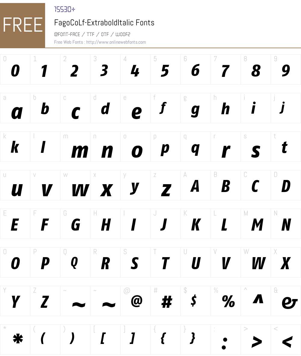 FagoCoLf Font Screenshots