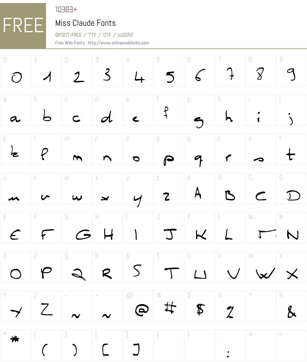 Miss Claude Font Screenshots