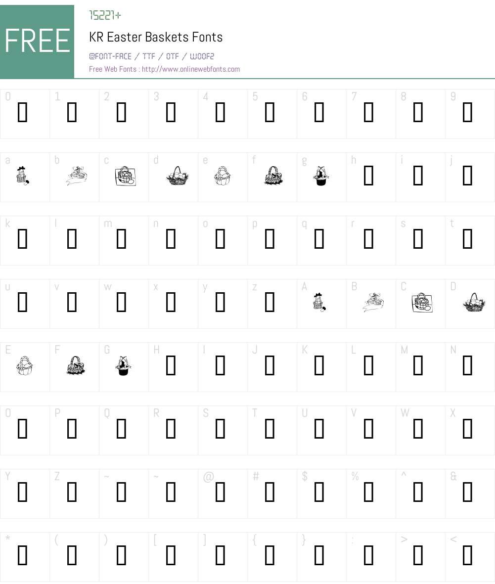 KR Easter Baskets Font Screenshots