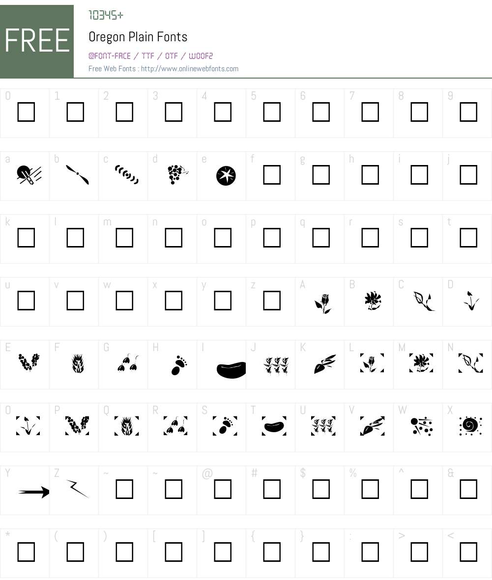 Oregon Font Screenshots