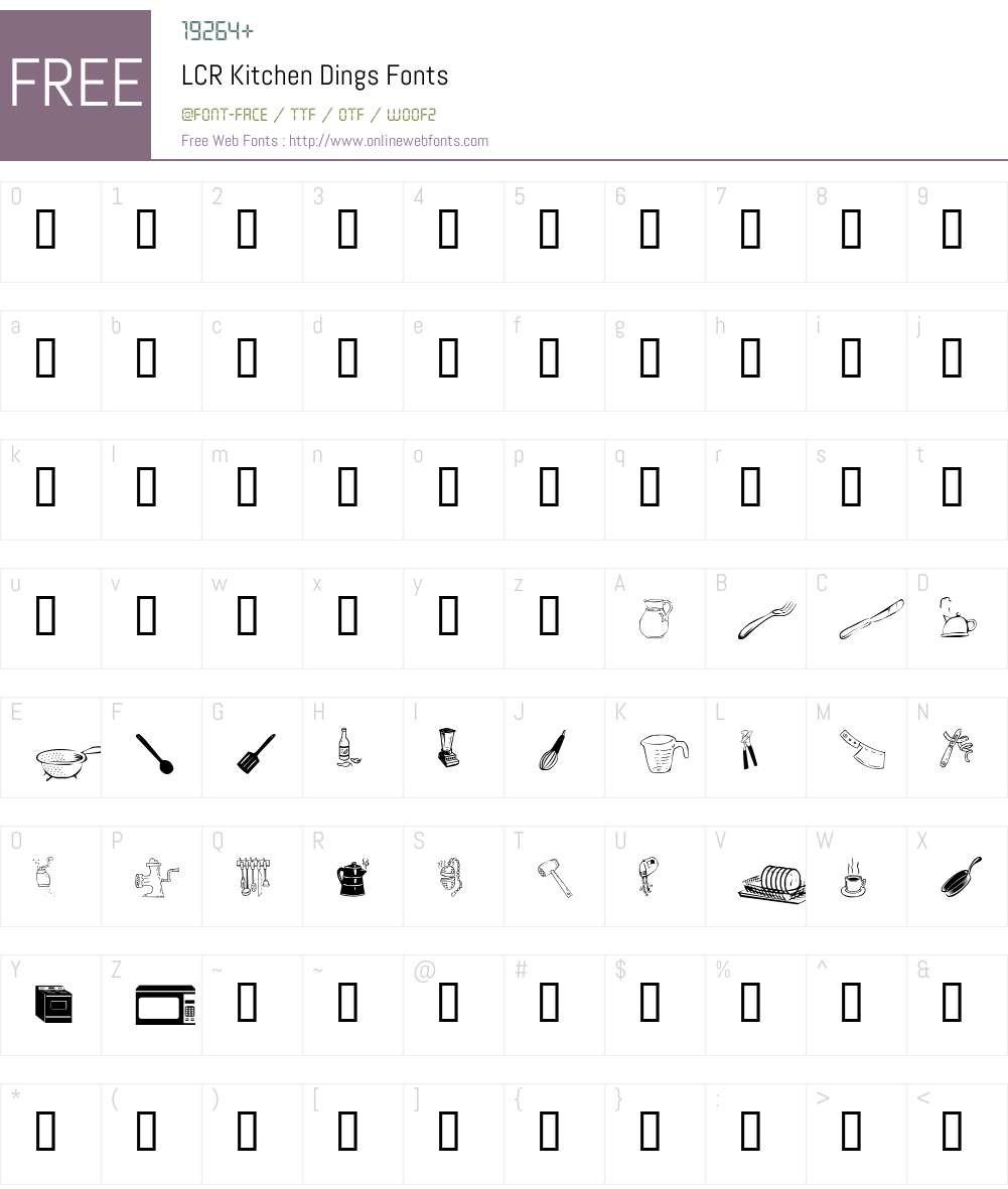 LCR Kitchen Dings Font Screenshots