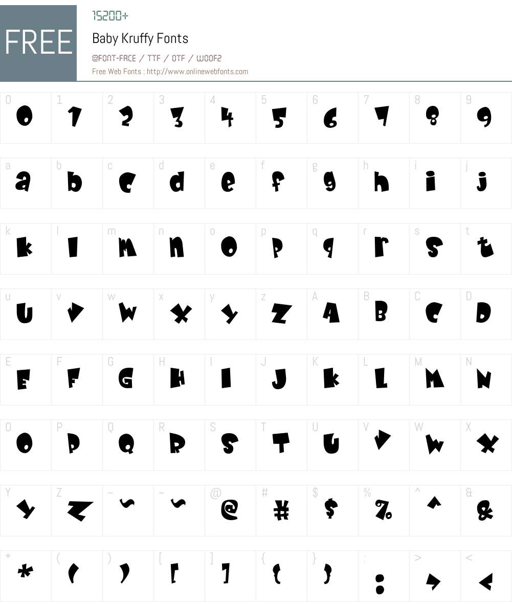 Baby Kruffy Font Screenshots