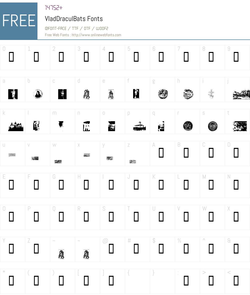 VladDraculBats Font Screenshots