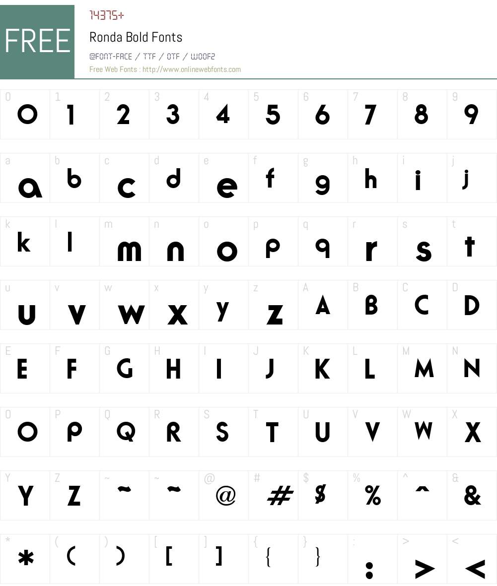 Ronda Font Screenshots