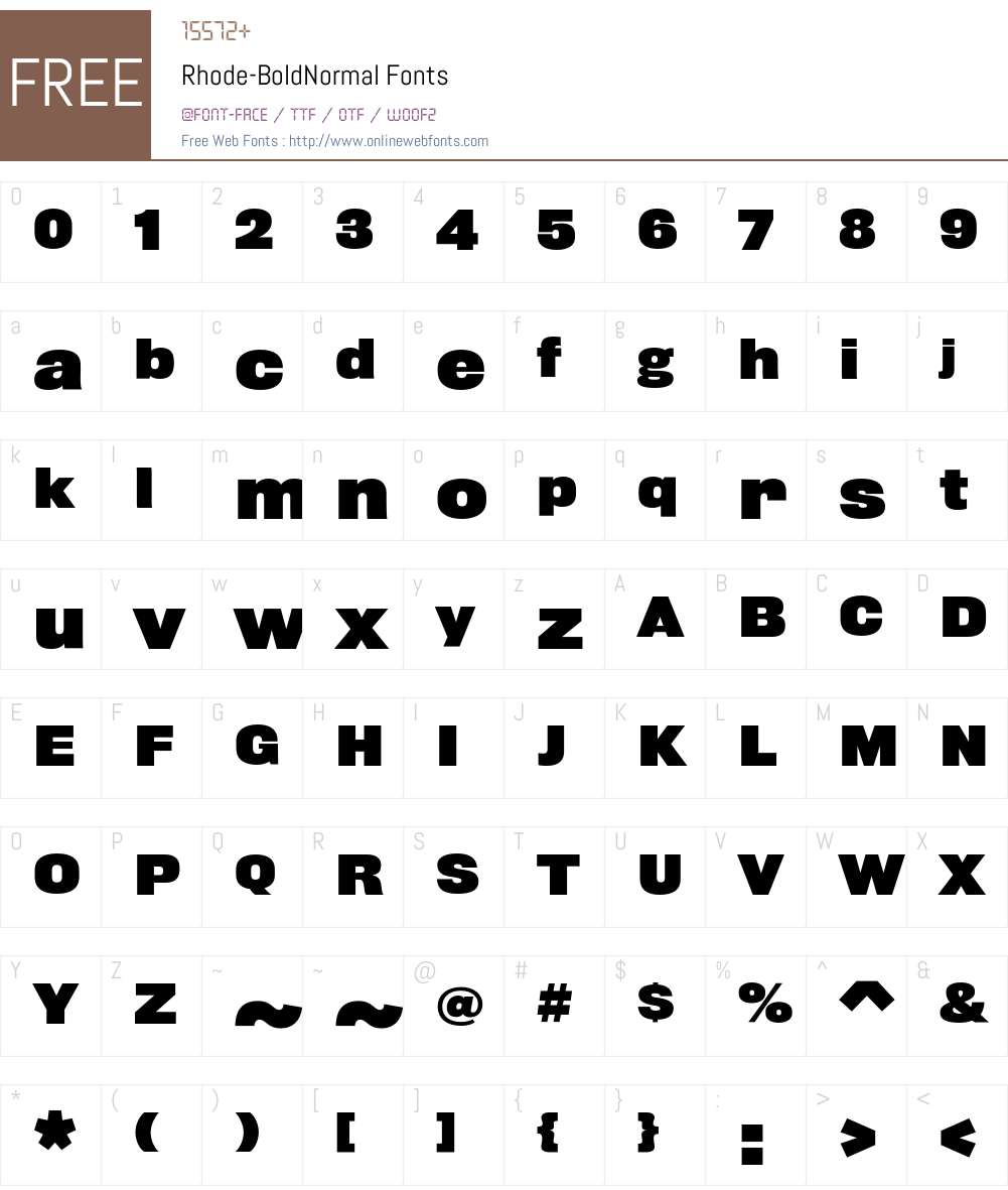 Rhode Font Screenshots