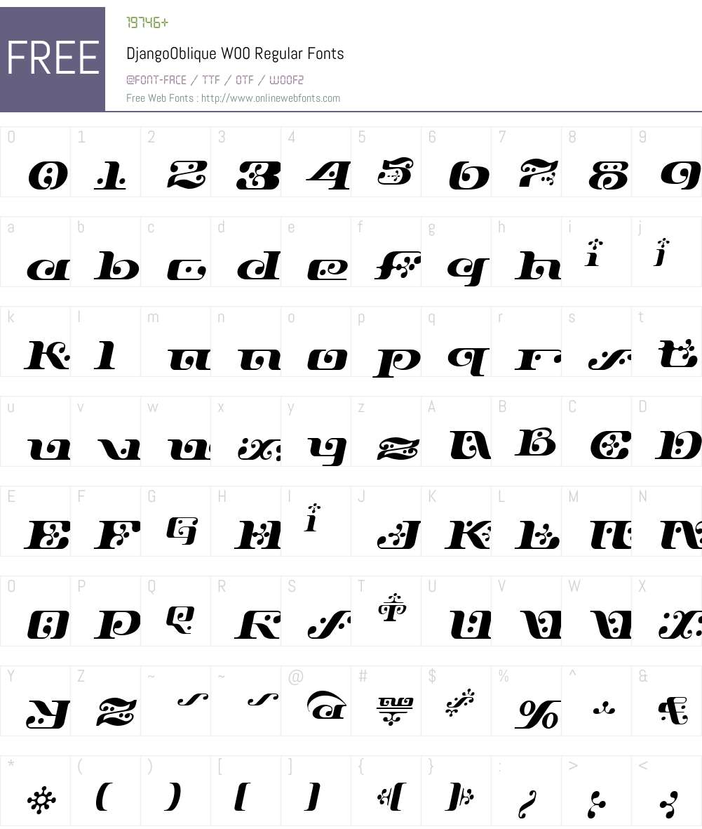 Django Font Screenshots
