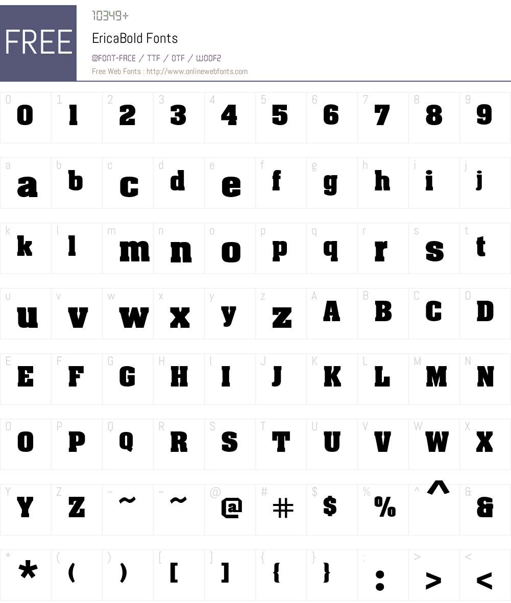 EricaBold Font Screenshots