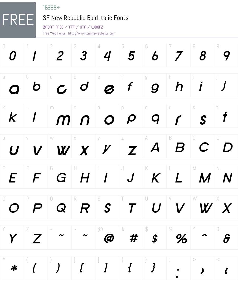 SF New Republic Font Screenshots