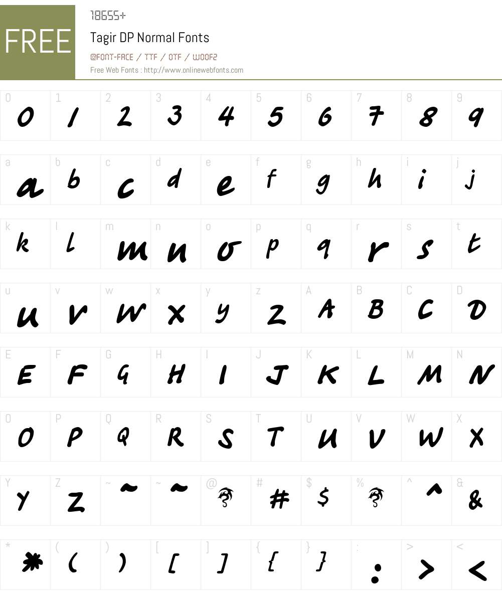 Tagir DP Normal Font Screenshots