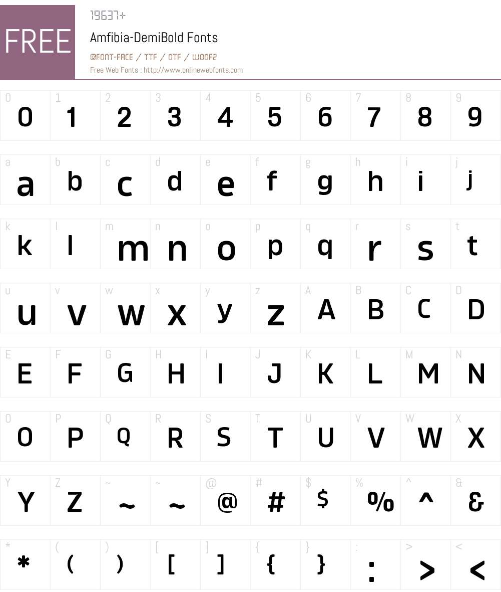 Amfibia Font Amfibia DemiBold 1.000 wf-rip DC20190310 Fonts Free Download ...