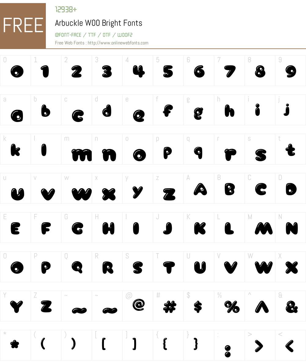 ArbuckleW00-Bright Font Screenshots